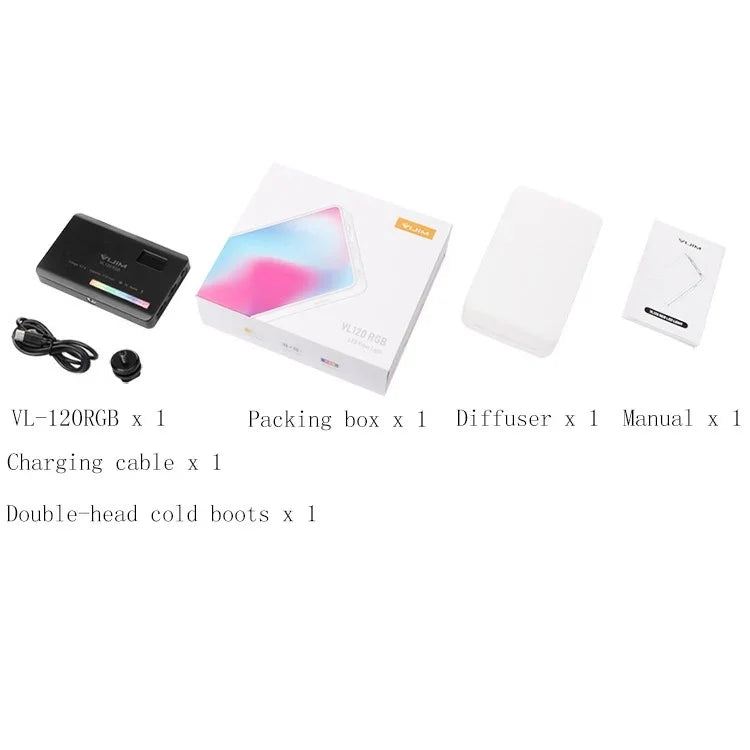 ไฟถ่ายภาพขนาดเล็ก Ulanzi VL120 RGB สีเต็มรูปแบบสำหรับกล้อง SLR, VL120 RGB