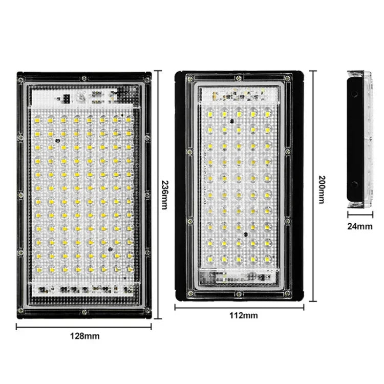 ไฟสปอตไลท์ LED กันน้ำสำหรับสวนกลางแจ้ง ไฟไซต์งานก่อสร้าง, สเปค:, 100W 96 หลอด (แสงขาวเย็น)