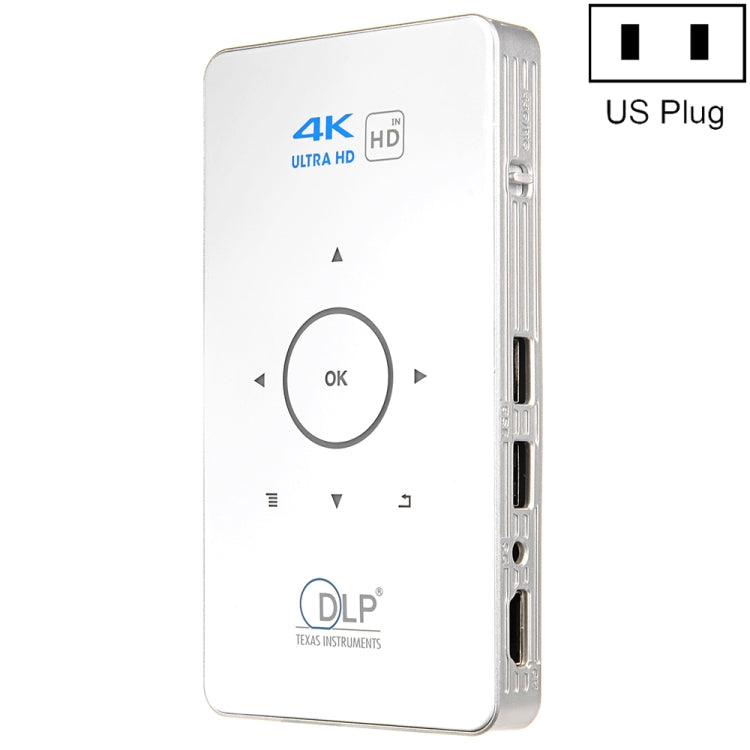 C6 โปรเจคเตอร์ DLP HD มินิอัจฉริยะระบบ Android 1G+8G โปรเจคเตอร์มือถือพกพาในบ้าน ปลั๊ก US (สีดำ), ปลั๊ก EU (สีดำ), ปลั๊ก UK (สีดำ), ปลั๊ก AU (สีดำ), ปลั๊ก US (สีขาว), ปลั๊ก AU (สีขาว)