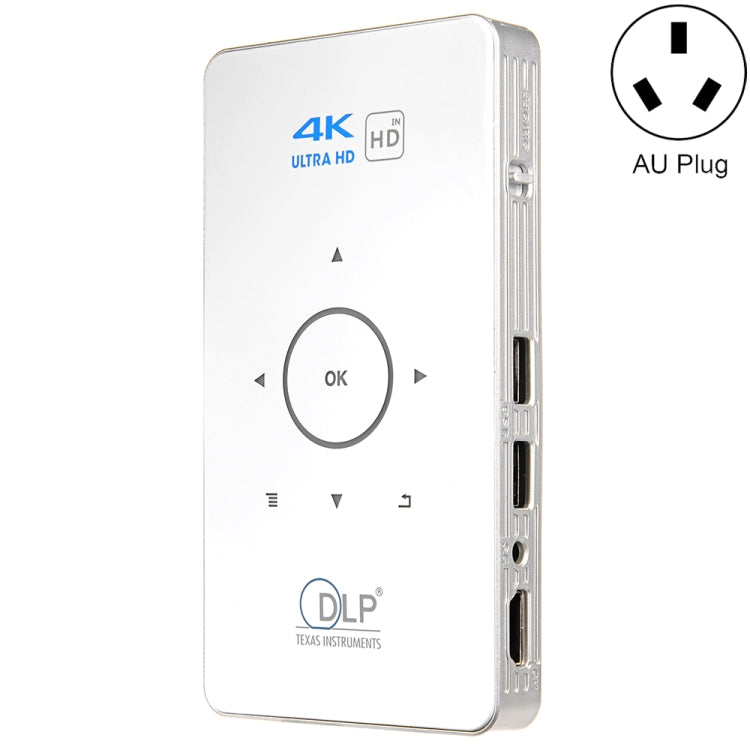 C6 โปรเจคเตอร์ DLP HD มินิอัจฉริยะระบบ Android 1G+8G โปรเจคเตอร์มือถือพกพาในบ้าน ปลั๊ก US (สีดำ), ปลั๊ก EU (สีดำ), ปลั๊ก UK (สีดำ), ปลั๊ก AU (สีดำ), ปลั๊ก US (สีขาว), ปลั๊ก AU (สีขาว)