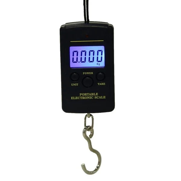 เครื่องชั่งดิจิทัลขนาดเล็ก 10g สำหรับตกปลา แบบพกพา เครื่องชั่งแขวนอิเล็กทรอนิกส์สำหรับครัว ความจุ 40kg, 40kg ไม่มีไฟหลัง, 40kg มีไฟหลัง