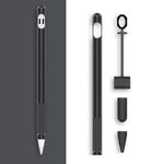 ชุด 2 ชิ้น ปากกาสไตลัส 4 ใน 1 ซิลิโคนป้องกัน + ชุดสายคล้องกันหาย สำหรับ Apple Pencil 1, สีขาวหยก, สีดำหมึก, สีเขียวมิ้นท์, สีชมพูสดชื่น, สีแดง, สีน้ำเงินเที่ยงคืน, สีเทาธุรกิจ