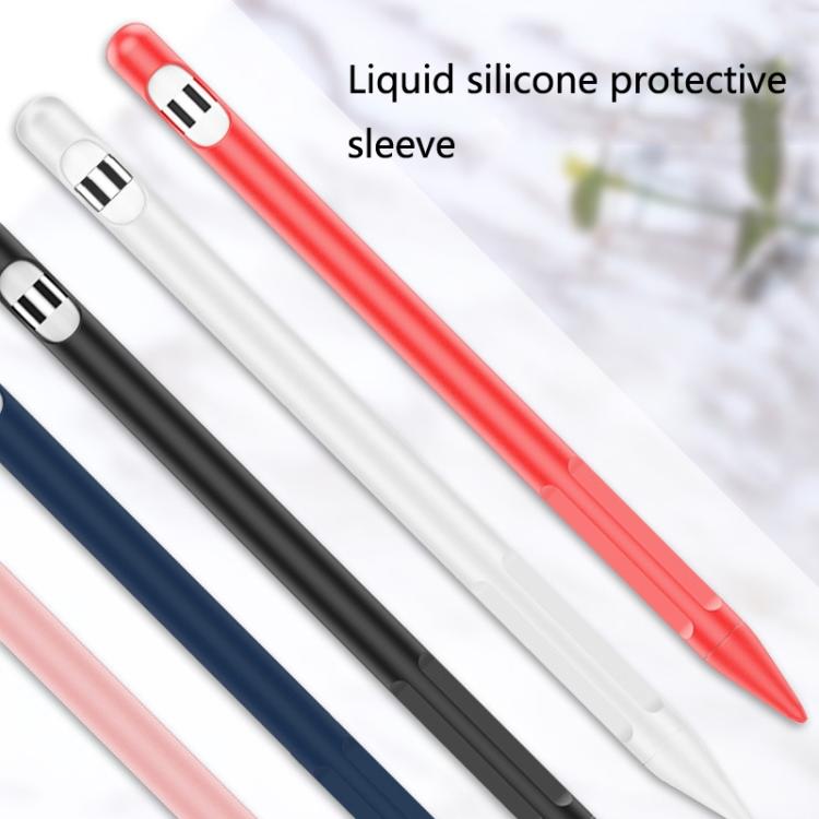 ชุด 2 ชิ้น ปากกาสไตลัส 4 ใน 1 ซิลิโคนป้องกัน + ชุดสายคล้องกันหาย สำหรับ Apple Pencil 1, สีขาวหยก, สีดำหมึก, สีเขียวมิ้นท์, สีชมพูสดชื่น, สีแดง, สีน้ำเงินเที่ยงคืน, สีเทาธุรกิจ