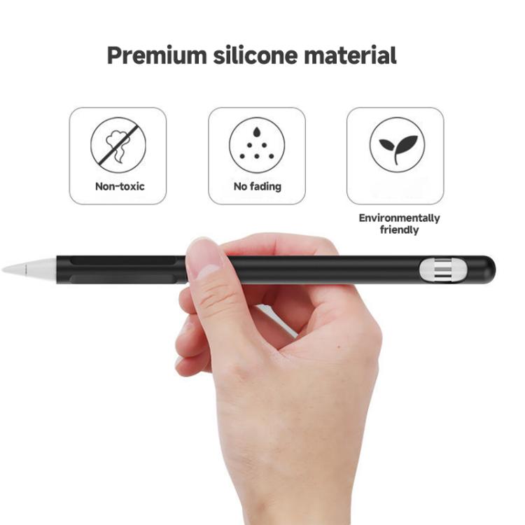 ชุด 2 ชิ้น ปากกาสไตลัส 4 ใน 1 ซิลิโคนป้องกัน + ชุดสายคล้องกันหาย สำหรับ Apple Pencil 1, สีขาวหยก, สีดำหมึก, สีเขียวมิ้นท์, สีชมพูสดชื่น, สีแดง, สีน้ำเงินเที่ยงคืน, สีเทาธุรกิจ