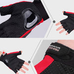 ถุงมือปั่นจักรยาน PRO-BIKER PRO01C ถุงมือมอเตอร์ไซค์กันตก ป้องกันความปลอดภัย แบบครึ่งนิ้ว, M, L, XL, XXL