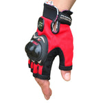 ถุงมือปั่นจักรยาน PRO-BIKER PRO01C ถุงมือมอเตอร์ไซค์กันตก ป้องกันความปลอดภัย แบบครึ่งนิ้ว, M, L, XL, XXL