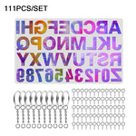 ชุดแม่พิมพ์จี้ซิลิโคน DIY 111 ชิ้น ชุดจี้คริสตัลอีพ็อกซี่ 111 ชิ้น/ชุด
