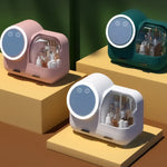 กล่องเก็บเครื่องสำอางพร้อมกระจกตั้งโต๊ะและฝุ่น พร้อมไฟ LED, รุ่นไฟ LED สีเขียว, รุ่นไฟ LED สีชมพู, รุ่นไฟ LED สีขาว, รุ่นไฟ LED สีเขียวพร้อมพัดลม, รุ่นไฟ LED สีชมพูพร้อมพัดลม, รุ่นไฟ LED สีขาวพร้อมพัดลม