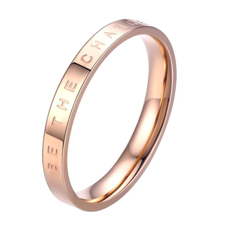 แหวนแฟชั่นเรียบง่ายแบบแคบ BE THECHANGE ชุบทอง 18k ไทเทเนียมสตีล แหวนคู่ ขนาด 4 US, 5 US, 6 US, 7 US, 8 US, 9 US, 10 US