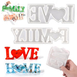 แม่พิมพ์ซิลิโคนตัวอักษรเรซิ่นคริสตัล DIY แม่พิมพ์ตัวอักษรลบ MD3300_LOVE, แม่พิมพ์ตัวอักษรลบ MD3301_HOME, แม่พิมพ์ตัวอักษรลบ MD3302_Family, แม่พิมพ์ตัวอักษรบวก MD3313_LOVE, แม่พิมพ์ตัวอักษรบวก MD3314_HOME, แม่พิมพ์ตัวอักษรบวก MD3315_FAMILY