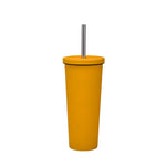 700ml Large Capacity Double Stainless Steel Straw Cup Vacuum Outdoor 304 Insulation Cup Car Water Cup, Khaki, Cinnabar Orange, Lilac Purple, Pink, Glazed Green, Moss Green, Dark Gray, Indigo, Ink Black, Gray Green, Light Pink, Green White, Lake Blue