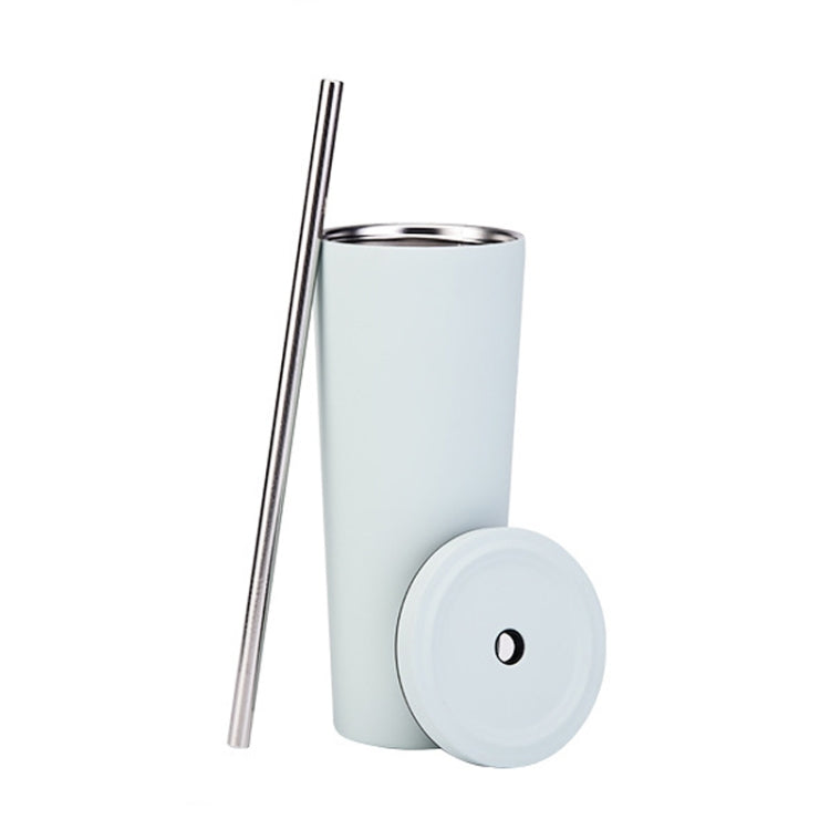 700ml Large Capacity Double Stainless Steel Straw Cup Vacuum Outdoor 304 Insulation Cup Car Water Cup, Khaki, Cinnabar Orange, Lilac Purple, Pink, Glazed Green, Moss Green, Dark Gray, Indigo, Ink Black, Gray Green, Light Pink, Green White, Lake Blue