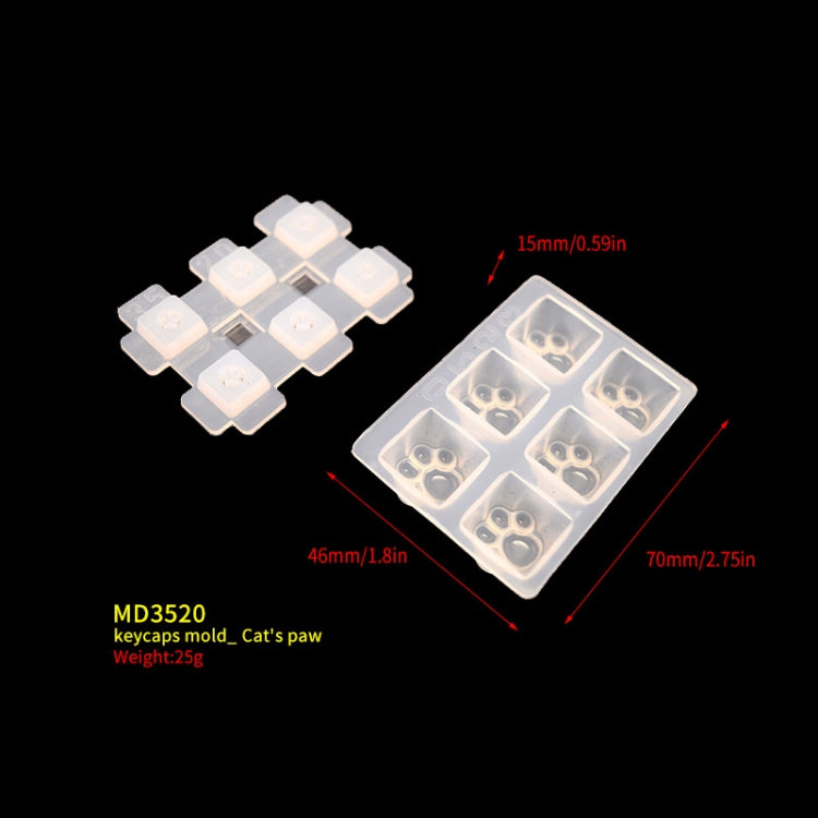 แม่พิมพ์ซิลิโคน DIY สำหรับปุ่มคีย์ OEM แป้นพิมพ์กลไก, MD3520, MD3521, MD3522, MD3523, MD3524, MD3525