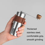 เครื่องบดกาแฟแบบมือหมุนพกพา สแตนเลส เครื่องบดมือ ขนาดกลาง