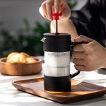 หม้อต้มกาแฟแบบกดกรองฝรั่งเศสสำหรับใช้ในบ้าน แก้วชา ขนาด 350 มล., 600 มล., 1000 มล.