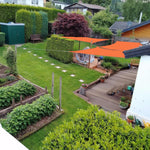 ผ้าใบกันแดดกันน้ำสำหรับสวนกลางแจ้ง ป้องกันรังสี UV ขนาด: 4m x 4m, 4m x 4m