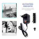 อะแดปเตอร์จ่ายไฟสวิตช์ปรับแรงดันไฟฟ้า C5 3-12V 12W พร้อมหัว DC, ปลั๊ก US, ปลั๊ก UK, ปลั๊ก EU