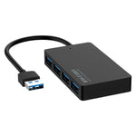 KYTC47 สายอะแดปเตอร์ USB 4 พอร์ต ความเร็วสูง USB Docking Station HUB ตัวแปลงหลายอินเทอร์เฟซ สีดำ USB 3.0, สีดำ Type-C
