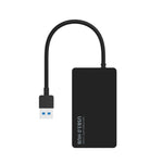 KYTC47 สายอะแดปเตอร์ USB 4 พอร์ต ความเร็วสูง USB Docking Station HUB ตัวแปลงหลายอินเทอร์เฟซ สีดำ USB 3.0, สีดำ Type-C