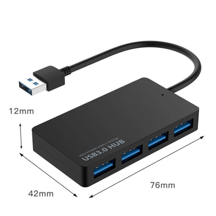KYTC47 สายอะแดปเตอร์ USB 4 พอร์ต ความเร็วสูง USB Docking Station HUB ตัวแปลงหลายอินเทอร์เฟซ สีดำ USB 3.0, สีดำ Type-C