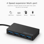 KYTC47 สายอะแดปเตอร์ USB 4 พอร์ต ความเร็วสูง USB Docking Station HUB ตัวแปลงหลายอินเทอร์เฟซ สีดำ USB 3.0, สีดำ Type-C