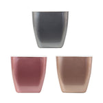 กระถางดอกไม้พลาสติกเก็บน้ำสีโลหะเทียม รุ่นกลาง G109, รุ่นเล็ก G105