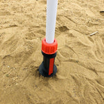 อุปกรณ์ร่มชายหาดกลางแจ้ง ขนาดท่อ 32mm ปลั๊กดินเกลียวพลาสติกพกพาขนาดใหญ่, อุปกรณ์ร่มชายหาด 32mm