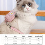 ZiChen สายจูงแมว กระเป๋าเป้ปักสำหรับสัตว์เลี้ยงขนาดเล็ก, S, M, L