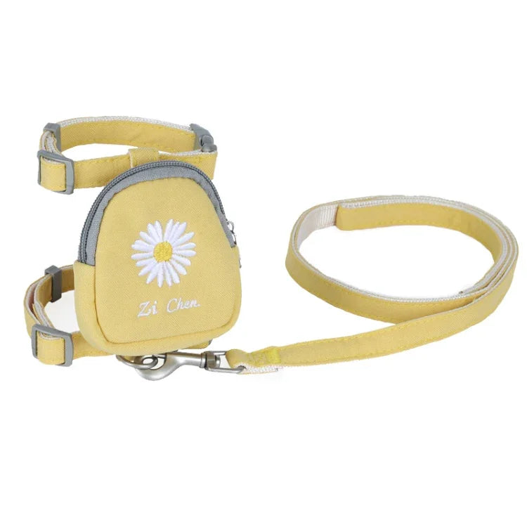 ZiChen สายจูงแมว กระเป๋าเป้ปักสำหรับสัตว์เลี้ยงขนาดเล็ก, S, M, L