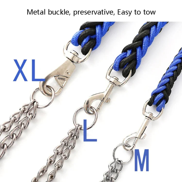 สายจูงสุนัขแบบถัก สายจูงกันระเบิดสำหรับสัตว์เลี้ยง, ขนาด:, M, L, XL
