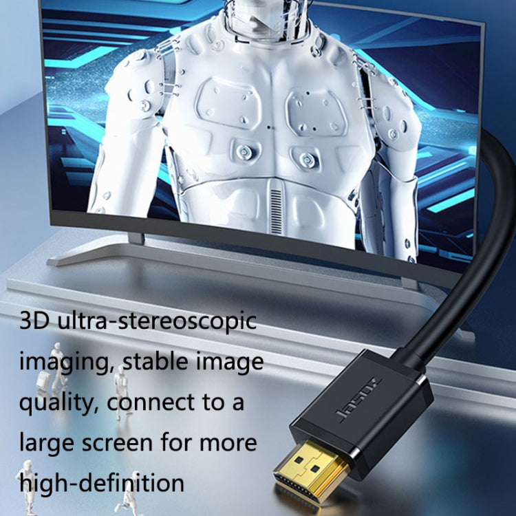 สาย HDMI 4K ความละเอียดสูง Jasoz สำหรับโปรเจคเตอร์และคอมพิวเตอร์ แกนทองแดงบริสุทธิ์, ความยาวสาย: 0.5m, 1m, 1.5m, 2m, 3m, 5m, 8m, 10m, 12m, 15m, 20m