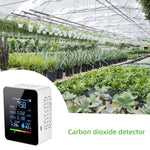 เครื่องตรวจวัดคุณภาพอากาศ CO2 แบบพกพา ตรวจจับฟอร์มาลดีไฮด์ คาร์บอนไดออกไซด์ อุณหภูมิในร่ม พร้อมหน้าจอดิจิทัล LED, เซมิคอนดักเตอร์ 5-in-1