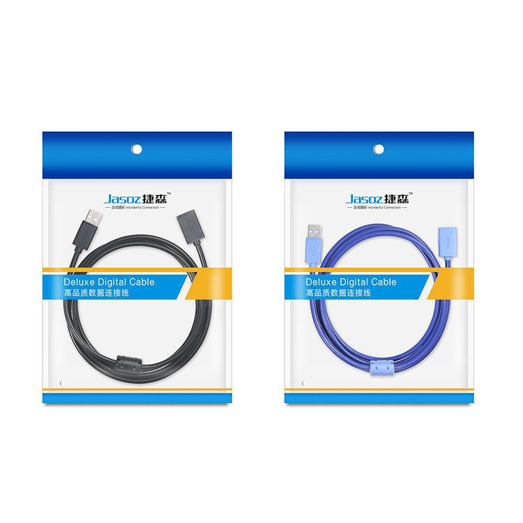 สายต่อขยายข้อมูล USB ตัวผู้เป็นตัวเมีย Jasoz แกนทองแดงบริสุทธิ์, สี: ดำ 0.5m, ดำ 1m, ดำ 1.5m, ดำ 2m, ดำ 3m, ดำ 5m, น้ำเงินเข้ม 0.5m, น้ำเงินเข้ม 1m, น้ำเงินเข้ม 1.5m, น้ำเงินเข้ม 2m, น้ำเงินเข้ม 3m, น้ำเงินเข้ม 5m, ดำ 8m
