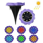 โคมไฟฝังดินรูปกลีบดอกไม้พลังงานแสงอาทิตย์ 8 LED 2 ชิ้น กันน้ำ สำหรับสนามหญ้าและสวน, สเปค:, ลิลลี่ม่วง (แสงขาว), ลิลลี่ม่วง (แสงวอร์ม), ลิลลี่ม่วง (แสงสีสัน), กุหลาบแดง (แสงขาว), กุหลาบแดง (แสงวอร์ม), กุหลาบแดง (แสงสีสัน)