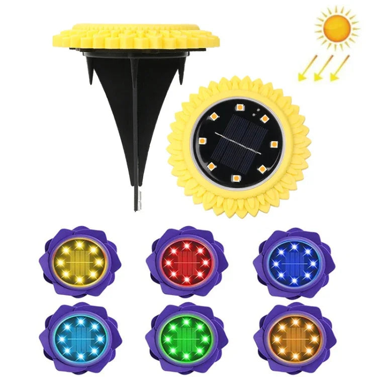 โคมไฟฝังดินรูปกลีบดอกไม้พลังงานแสงอาทิตย์ 8 LED 2 ชิ้น กันน้ำ สำหรับสนามหญ้าและสวน, สเปค:, ลิลลี่ม่วง (แสงขาว), ลิลลี่ม่วง (แสงวอร์ม), ลิลลี่ม่วง (แสงสีสัน), กุหลาบแดง (แสงขาว), กุหลาบแดง (แสงวอร์ม), กุหลาบแดง (แสงสีสัน)