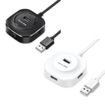 Jasoz HUB USB2.0 ความเร็วสูง 4 พอร์ต 1 ถึง 4, สีดำ 0.3m, 0.5m, 1.2m, สีขาว 0.3m, 0.5m, 1.2m