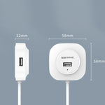 Jasoz HUB USB2.0 ความเร็วสูง 4 พอร์ต 1 ถึง 4, สีดำ 0.3m, 0.5m, 1.2m, สีขาว 0.3m, 0.5m, 1.2m