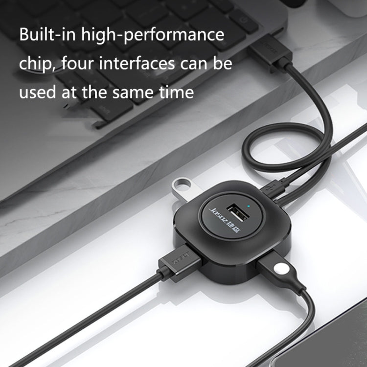 Jasoz HUB USB2.0 ความเร็วสูง 4 พอร์ต 1 ถึง 4, สีดำ 0.3m, 0.5m, 1.2m, สีขาว 0.3m, 0.5m, 1.2m