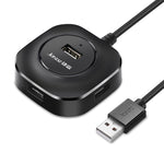 Jasoz HUB USB2.0 ความเร็วสูง 4 พอร์ต 1 ถึง 4, สีดำ 0.3m, 0.5m, 1.2m, สีขาว 0.3m, 0.5m, 1.2m