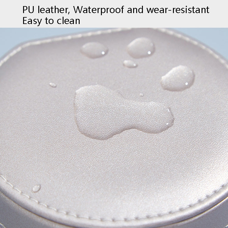 กล่องเก็บเครื่องประดับหนัง PU แบบเรียบ SH789-12 สีขาว ชมพูอ่อน ทองแชมเปญ