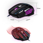 เมาส์เกม GAMING BLOODBAT GM02 แบบมีสาย USB 7 ปุ่ม พร้อมไฟดิจิทัลและเซ็นเซอร์ออปโตอิเล็กทรอนิกส์