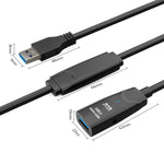 สายต่อขยาย USB 3.0 ตัวผู้เป็นตัวเมีย D.Y.TECH ชิปป้องกันสองชั้น, ความยาว: 10m, 15m
