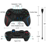 จอยเกมไร้สายพร้อมฟังก์ชันปลุกเครื่องสำหรับ Nintendo Switch/Android/IOS/PC, สไตล์:, S818 สีเขียวดำ