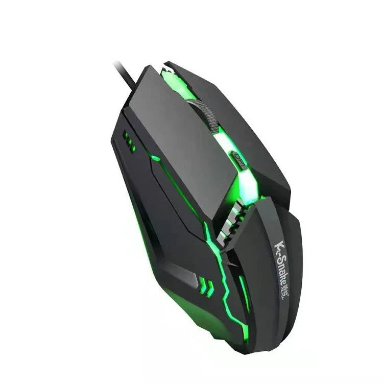 2 ชิ้น เมาส์เกมมีสาย K-Snake M11 4 ปุ่ม 1600DPI พร้อมไฟส่องสว่าง สำหรับโน้ตบุ๊กและเดสก์ท็อป ความยาวสาย: 1.5 เมตร