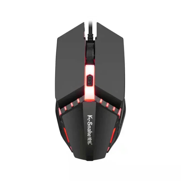 2 ชิ้น เมาส์เกมมีสาย K-Snake M11 4 ปุ่ม 1600DPI พร้อมไฟส่องสว่าง สำหรับโน้ตบุ๊กและเดสก์ท็อป ความยาวสาย: 1.5 เมตร