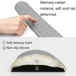 Baona Silicone Memory Cotton Wrist Pad Massage Hole Keyboard Mouse Pad, Style:, Mouse Pad (Blue), Mouse Pad (Gray), Mouse Pad (Pink), Medium Keyboard Rest (Blue), Medium Keyboard Rest (Gray), Medium Keyboard Rest (Black), Large Keyboard Rest (Blue)
