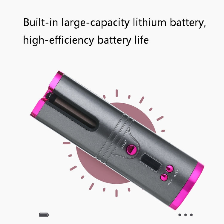 เครื่องม้วนผมไร้สายชาร์จ USB แบบพกพา เครื่องม้วนผมอัตโนมัติสำหรับคนขี้เกียจ สีเทาสิทธิบัตร สีทองสิทธิบัตร สีเขียวสิทธิบัตร สีชมพูสิทธิบัตร สีขาวสิทธิบัตร