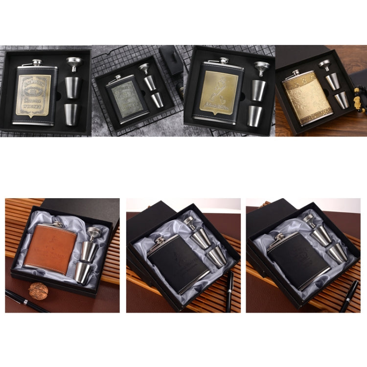 ชุดกระติกน้ำสแตนเลสแบบพกพาพร้อมกรวยแก้วไวน์ สไตล์: ขนาด 8OZ New Jack แพทช์แกนกลาง, ขนาด 8OZ Old Jack แพทช์แกนกลาง, ขนาด 8OZ Old Man แพทช์แกนกลาง, ขนาด 8OZ ลายดอกไม้สีเหลืองแกนกลาง, ขนาด 7OZ Jack หนังสีดำสีเทา, ขนาด 7OZ Jack หนังสีเหลือง Old Man สีเทา