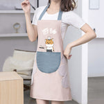 ผ้ากันเปื้อนกันน้ำและน้ำมันสำหรับครัวเรือน น่ารักสำหรับทำอาหาร สี: Foodie ชมพูอ่อน (ธรรมดา), Foodie ชมพูอ่อน (ธรรมดา)