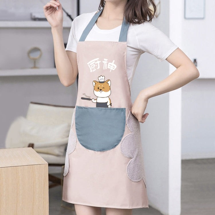 ผ้ากันเปื้อนกันน้ำและน้ำมันสำหรับครัวเรือน น่ารักสำหรับทำอาหาร สี: Foodie ชมพูอ่อน (ธรรมดา), Foodie ชมพูอ่อน (ธรรมดา)